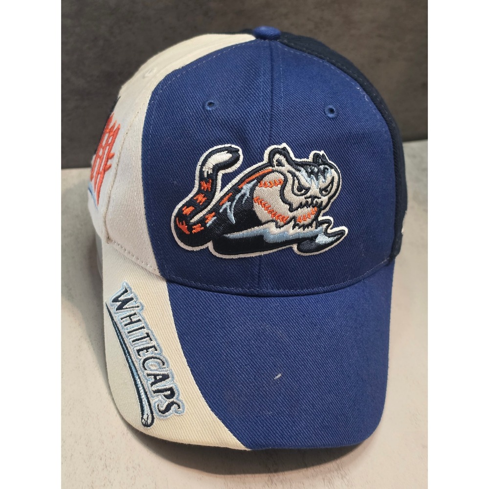 47 Brand West Michigan Whitecaps MiLB Baseball Hat Blue Cream Adjustable Cap